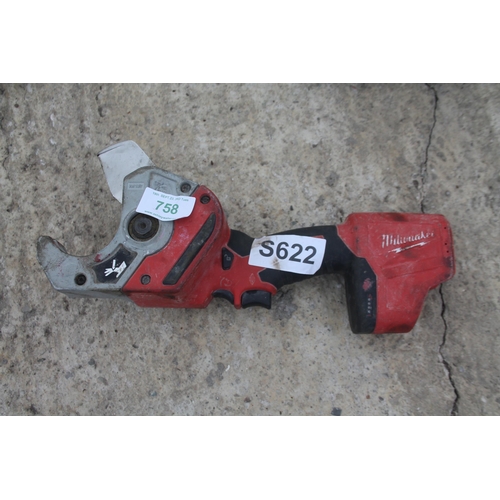 758 - MILWAUKEE CABLE CUTTER  NO VAT