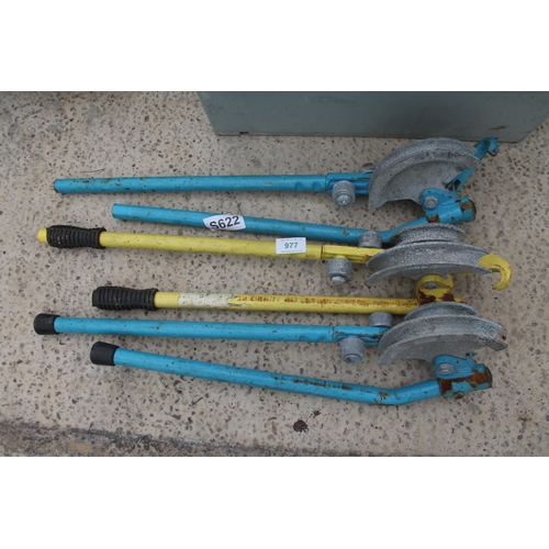 977 - 3 PIPE BENDERS  NO VAT