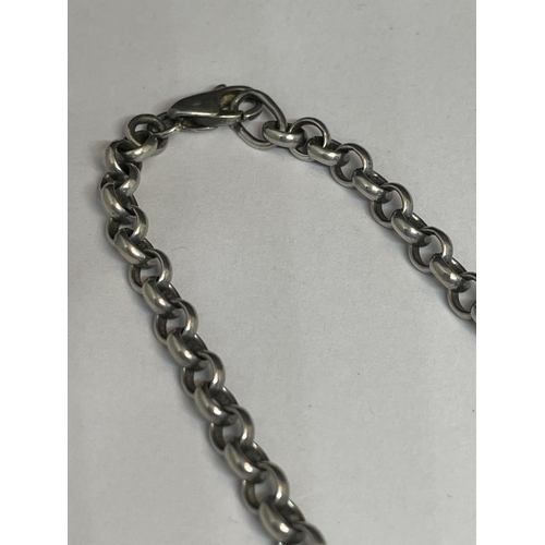 571 - A SILVER BELCHER CHAIN NECKLACE LENGTH 24 INCHES