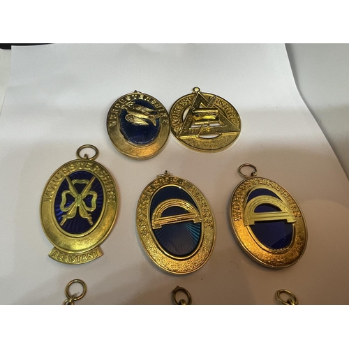 575 - EIGHT VARIOUS MASONIC MEDALS