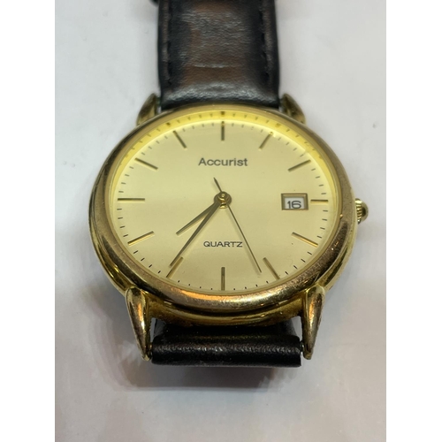 580 - TWO ACCURIST WRIST WATCHES SEEN WORKING BUT NO WARRANTY