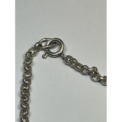 590 - A SILVER BELCHER CHAIN NECKLACE LENGTH 24