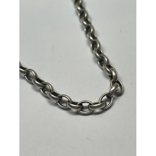 600 - A SILVER BELCHER CHAIN LENGTH 30