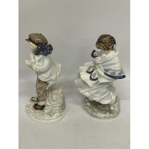 715 - TWO LIMITED EDITION COALPORT FIGURES - 'THE BOY' AND 'VISITING DAY'