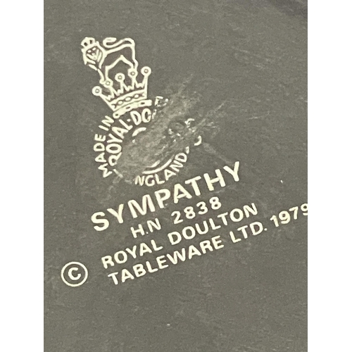 721 - THREE ROYAL DOULTON MATTE BLACK FIGURES - 'TRANQUILITY' HN2426, 'PEACE' HN2433 & 'SYMPATHY' HN2838