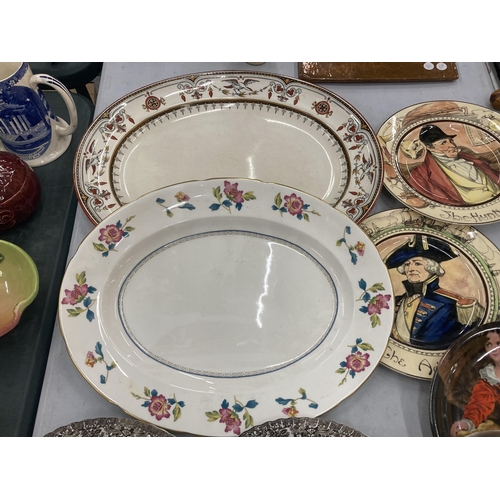 170 - A MIXED GROUP OF CERAMICS TO INCLUDE ROYAL DOULTON SERIES WARE PLATE, ETC