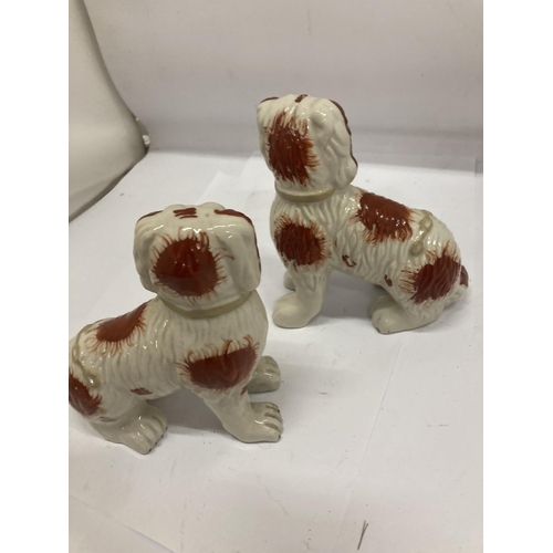 209 - A PAIR OF STAFFORDSHIRE SPANIELS