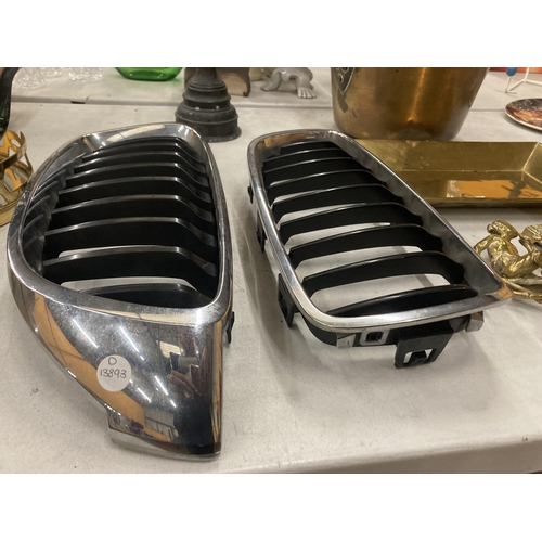 257 - A PAIR OF BMW CAR GRILLS