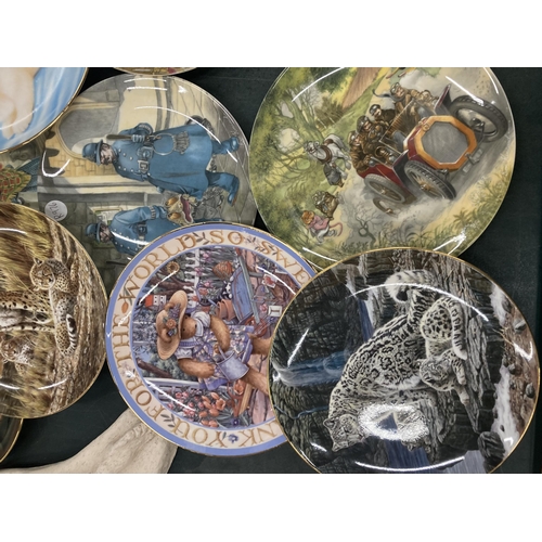 263 - A COLLECTION OF CABINET PLATES, WILDLIFE ETC