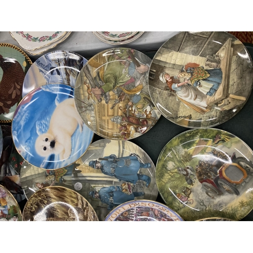 263 - A COLLECTION OF CABINET PLATES, WILDLIFE ETC