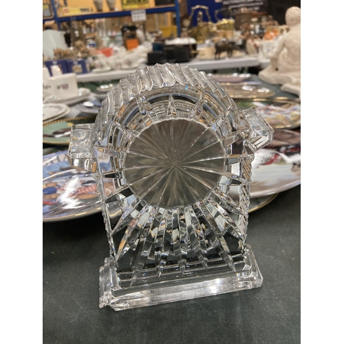 289 - A WATERFORD CUT GLASS CRYSTAL MANTLE CLOCK