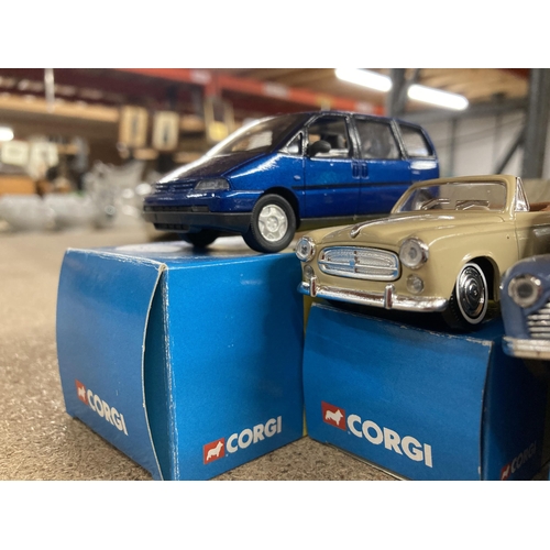 1015 - FOUR BOXED CORGI 'A CENTURY OF CARS' TO INCLUDE A PEUGEOT 504, 403 CABRIOLET, 806 AND 203