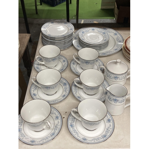 1019 - A NORITAKE BLUE HILL PART TEA SET