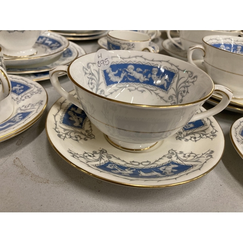 921 - A COALPORT REVELRY PART DINNER SERVICE AND CROWN STAFFORDSHIRE PLATES