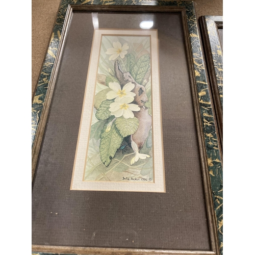 929 - A GROUP OF THREE FRAMED FLORAL PRINTS