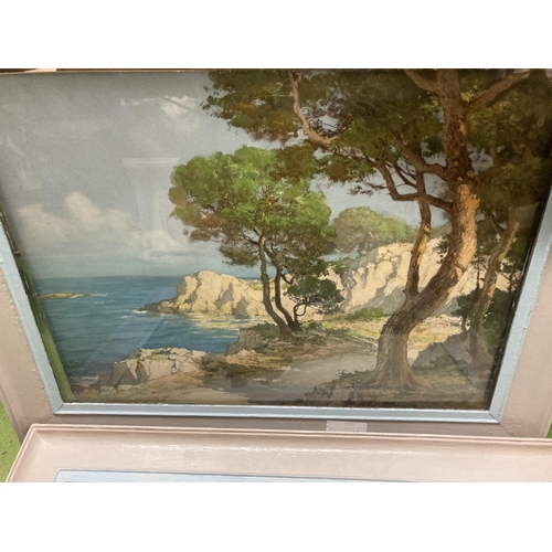 990 - A PAIR OF BEACH SCENE OIL PAINTINGS