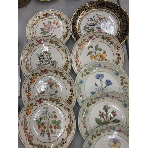 159 - A COLLECTION OF AYNSLEY 'FLOWERS FROM THE GADENS OF OLD ENGLAND' CABINET PLATES - 12 IN TOTAL