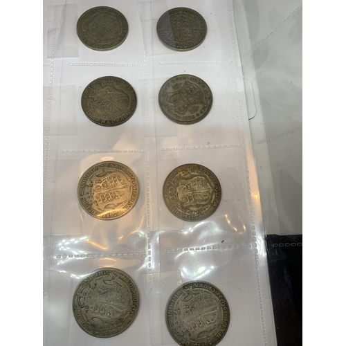 392 - SIXTEEN	BRITISH COINS TO INCLUDE GEORGE V SILVER FLORINS (1921 1922 1923 1923 1928 1929 1933) AND NI... 