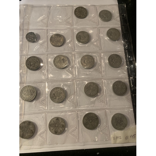 401 - SIXTY EIGHT ASSORTED BRITISH COINS - SIXTEEN FLORINS / TWO SHILLINGS 1920-1946 AND ONE 1967, FIFTY O... 