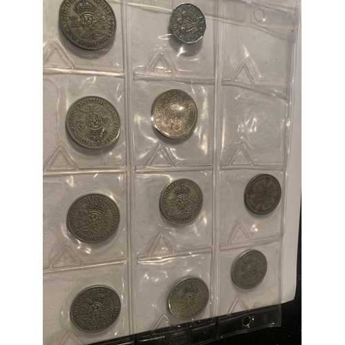 401 - SIXTY EIGHT ASSORTED BRITISH COINS - SIXTEEN FLORINS / TWO SHILLINGS 1920-1946 AND ONE 1967, FIFTY O... 