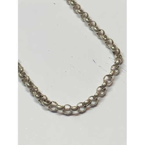 624 - A SILVER BELCHER CHAIN LENGTH 24