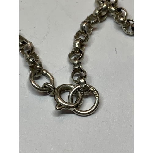 624 - A SILVER BELCHER CHAIN LENGTH 24