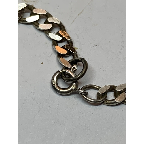 625 - A SILVER FLAT LINK CHAIN LENGTH 24