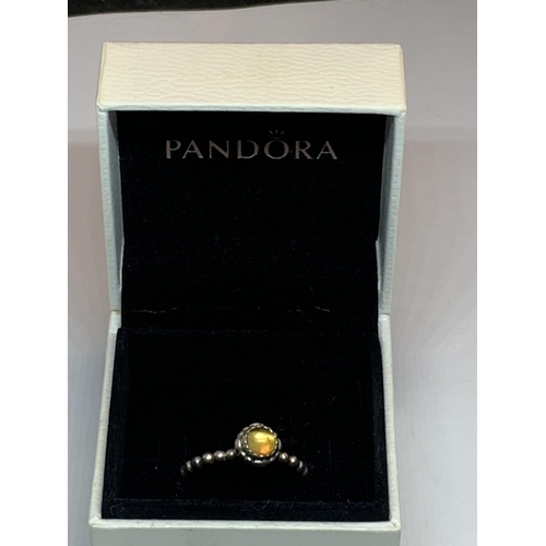 627 - A PANDORA RING IN A PRESENTATION BOX