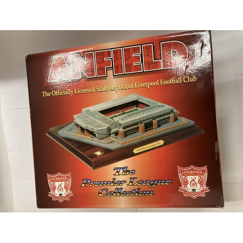 806 - A BOXED RARE MODEL PREMIER COLLECTABLES, LIVERPOOL FC, ANFIELD STADIUM MODEL, 1998, WITH C. O. A.  S... 