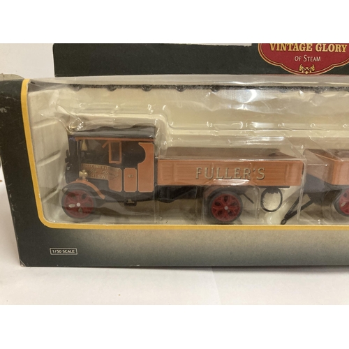 809 - A 1/50 CORGI VINTAGE GLORY FODEN STEAM WAGON AND TWO TRAILERS