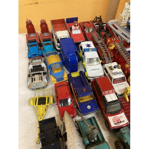 813 - A COLLECTION OF PLAYWORN DIE-CAST VEHICLES