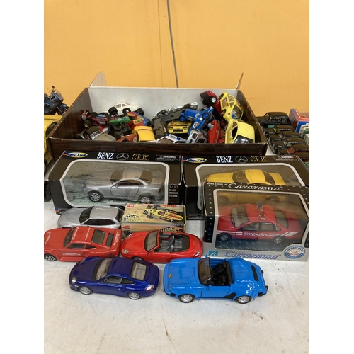 815 - A COLLECTION OF BOXED AND UNBOXED DIE-CAST MODEL CARS