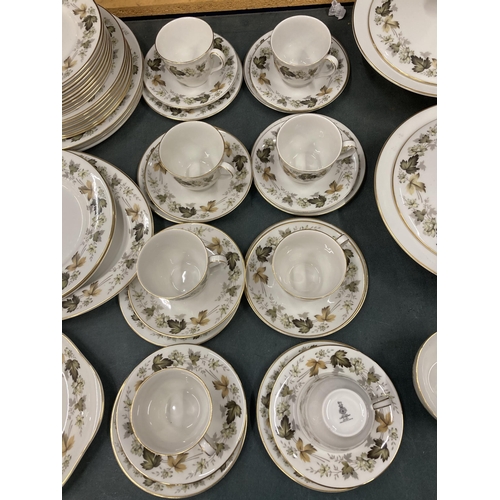 830 - A ROYAL DOULTON 'LARCHMONT' PART DINNER SERVICE TO INCLUDE SERVING TUREENS, VARIOUS SIZES OF PLATES,... 