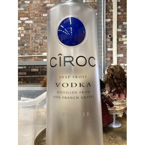 843 - A LARGE 6 LITRE 'CIROC' EMPTY VODKA BOTTLE