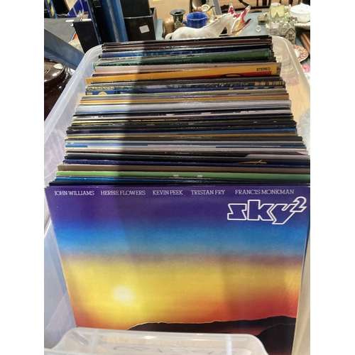 879 - A LARGE QUANTITY OF LP VINYL RECORDS TO INCLUDE SKY, THE CARPENTERS, THE BEACH BOYS, MANFRED MANN, T... 