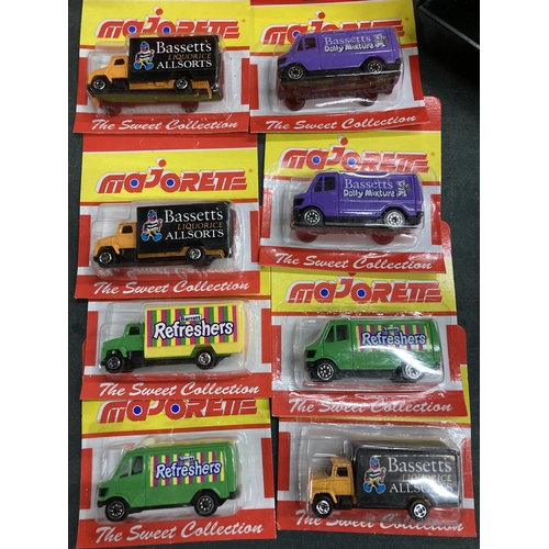 914 - A LARGE COLLECTION OF 'MAJORETTE THE SWEET COLLECTION' SMALL DIE-CAST VANS AS NEW IN BLISTER PACKS