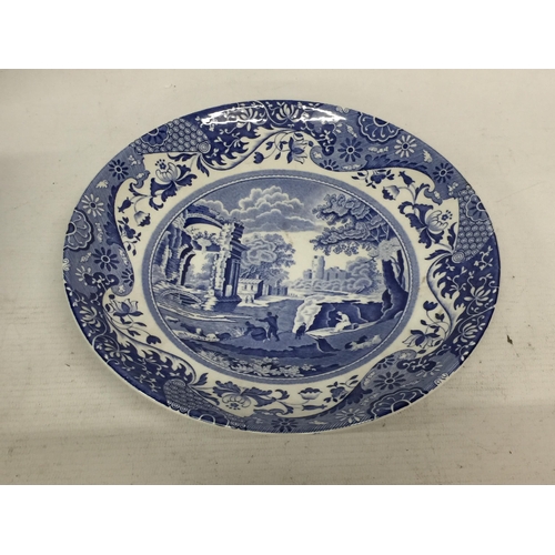 766 - TWO SPODE ITEMS TO INCLUDE A LARGE CUP AND A MATCHING PLATE