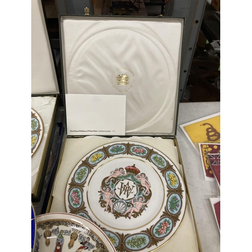 1130 - A LARGE QUANTITY OF LARGE CABINET PLATES TO INCLUDE BOXED MINTON EXAMPLES - APPROX 16 IN TOTAL