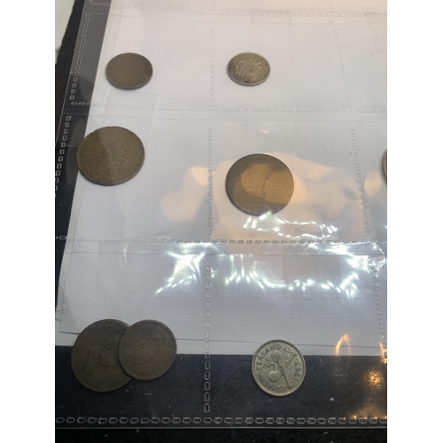 419 - TWENTY ASSORTED WORLD COINS BELIEVED TO INCLUDE 1922 SILVER UK SIXPENCE VG, 1916 SILVER FRENCH 50 CE... 