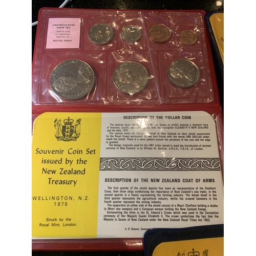 426 - FIVE NEW ZEALAND COIN SETS