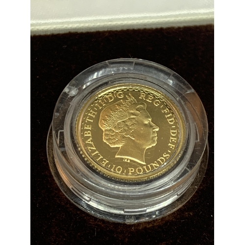 446 - A ROYAL MINT 1998 1/10OZ 10 GOLD COIN