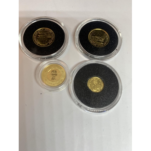 448 - A SELECTION OF FOUR GOLD COINS