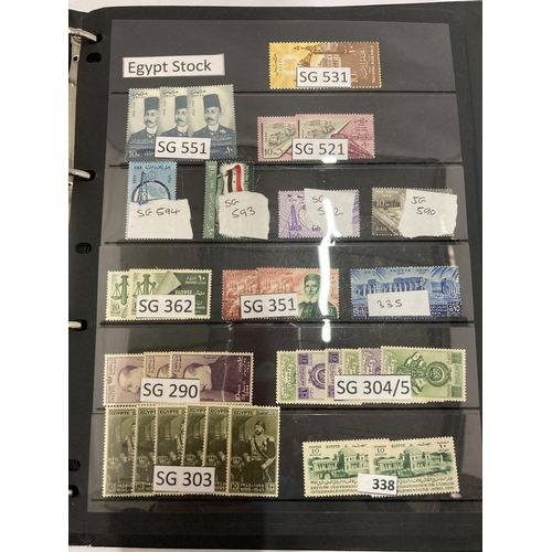 472 - A BINDER CONTAINING IRAQ PART MINT SETS TO INCLUDE 1942 AND 1961 STATE SERVICES, EGYPTIAN, NHM/MINT ... 