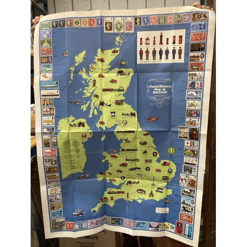 476 - OVER THIRTY BOOKS OF STAMPS TO IONCLUDE 2/-, 1d, 4d, 3d ETC AND A POSTAL HISTORY MAP OF BRITIAN