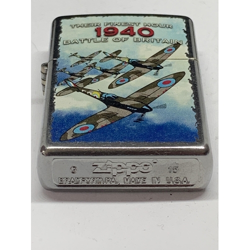 75 - THEIR FINEST HOUR 1940 BATTLE OF BRITAIN ZIPPO LIGHTER IN ORIGINAL PRESENTATION BOX