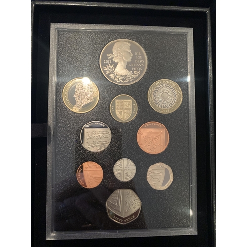 435 - A UK 2012 PROOF COIN COLLECTION . BOXED WITH COA