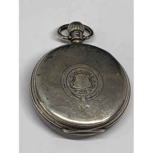 544 - A HALLMARKED BIRMINGHAM SILVER POCKET WATCH