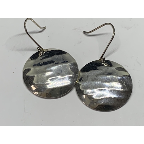 659 - THREE PAIRS OF SILVER EARRINGS