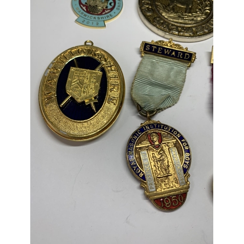 664 - EIGHT VARIOUS MASONIC MEDALS