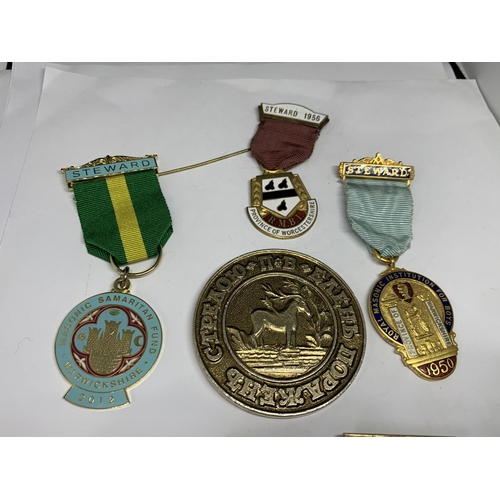 664 - EIGHT VARIOUS MASONIC MEDALS